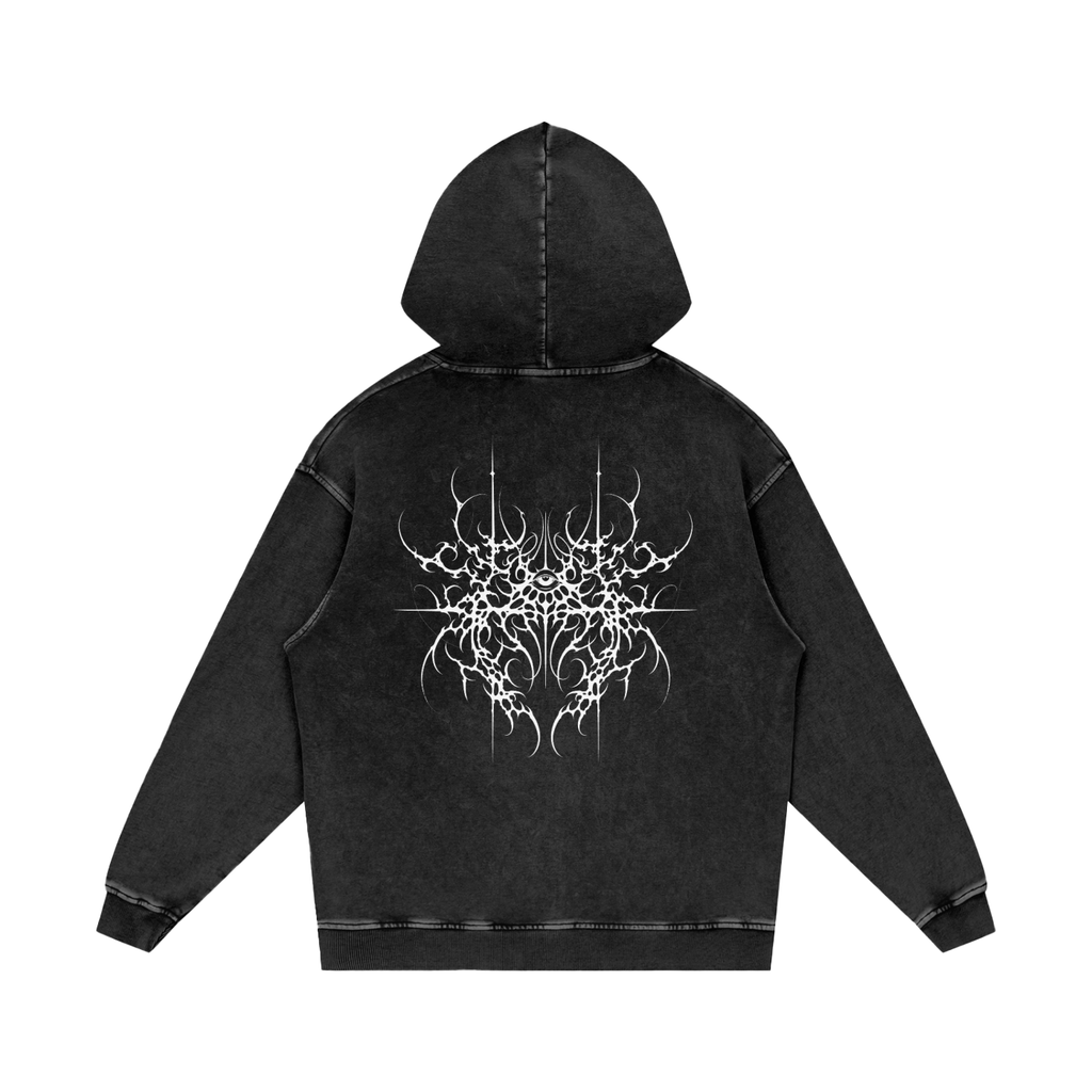 Always Seen Snow Washed Loose Cotton Hoodie